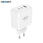 Chargeur Secteur CONNECT 65W (USB + 2 USB-C) Blanc
